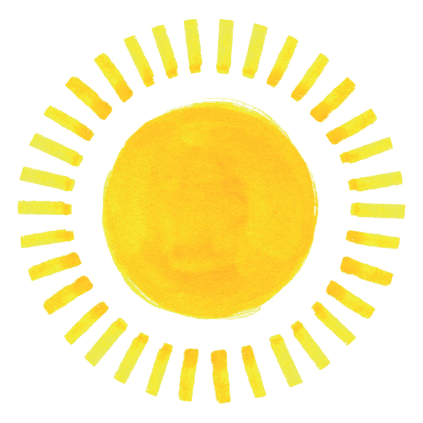 Watercolor Sun Painting