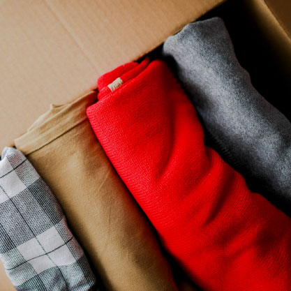 Colorful Rolled up Blankets