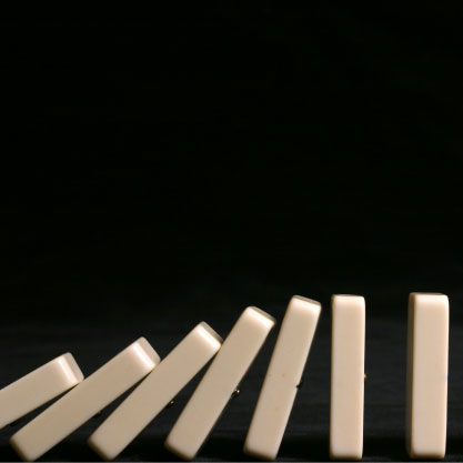 Image of falling dominos
