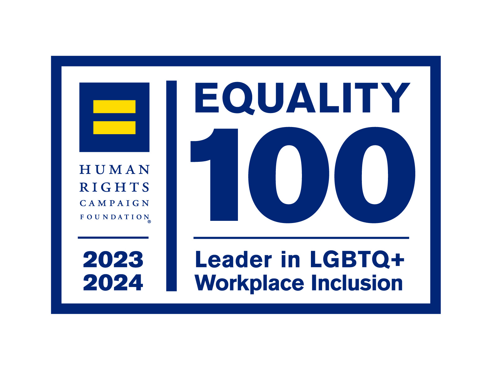 Human Rights Campaign (HRC) Corporate Equality Index (CEI) 100 2023-2024