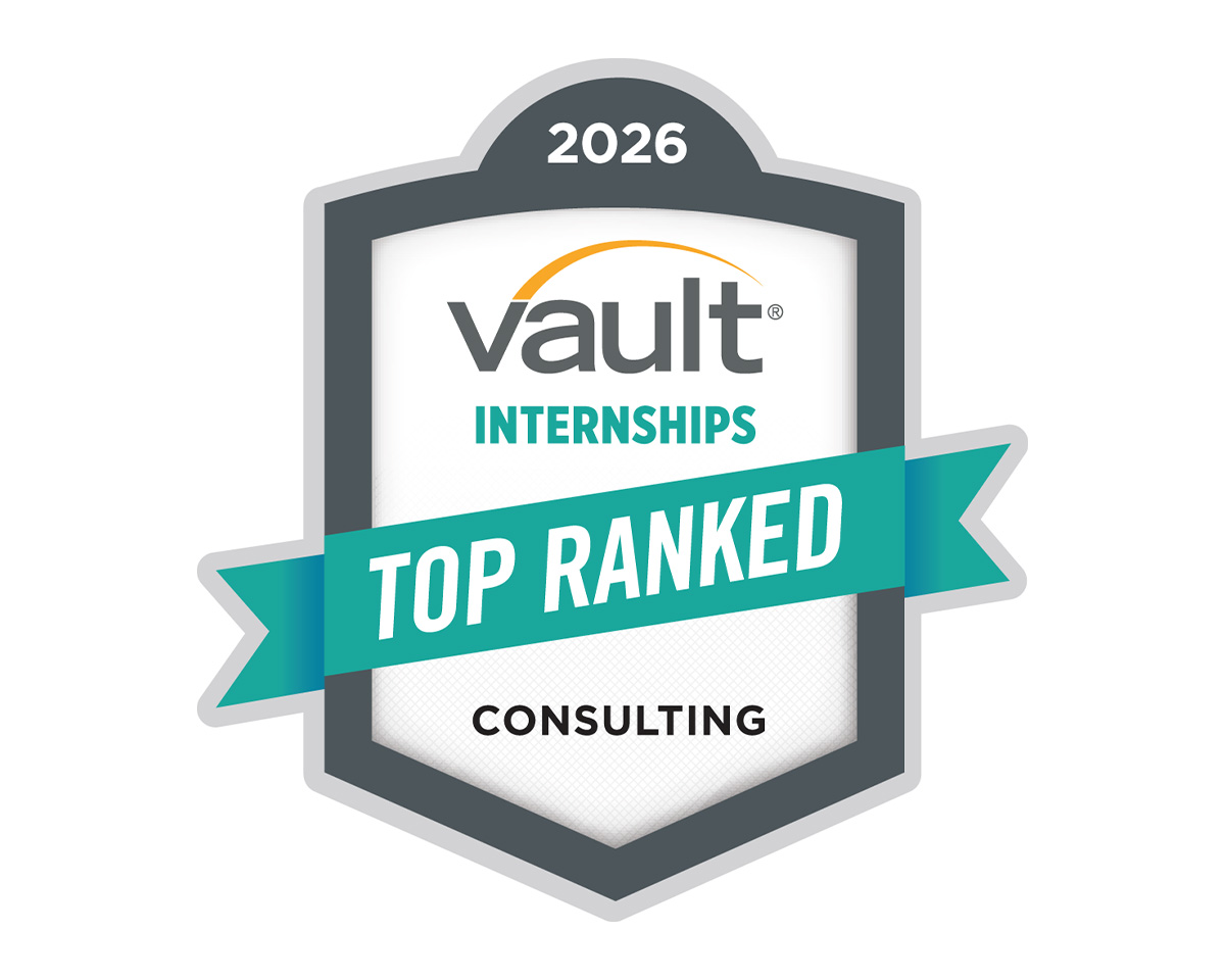 Vault Top Ranked Consulting Internships 2026 Seal